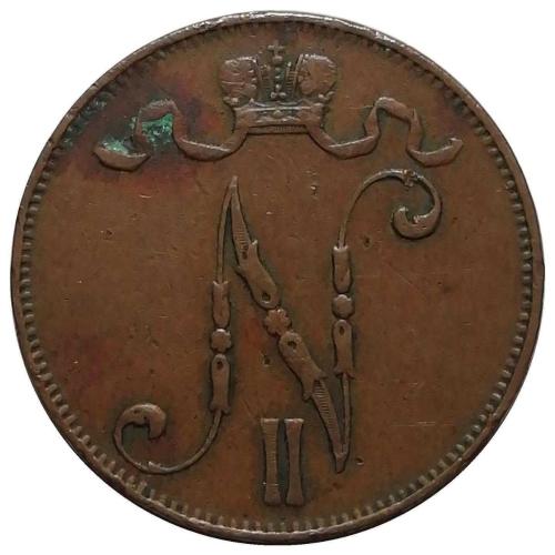 Finlandiya 1906 Yılı 5 Pennia ÇÇT (+)