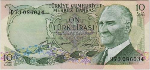 6. EMİSYON 1. TERTİP 10 LİRA D73 ÇÇT+