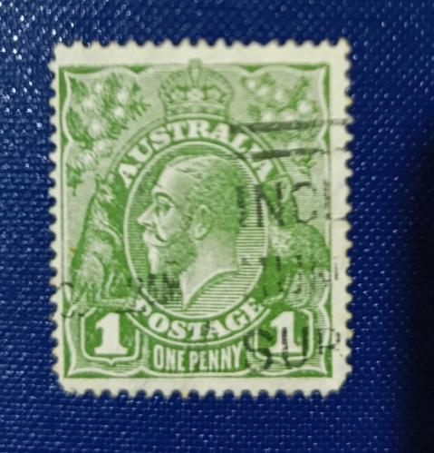 Avustralya _1915_ 1923  Kral George V _ damgalı pul