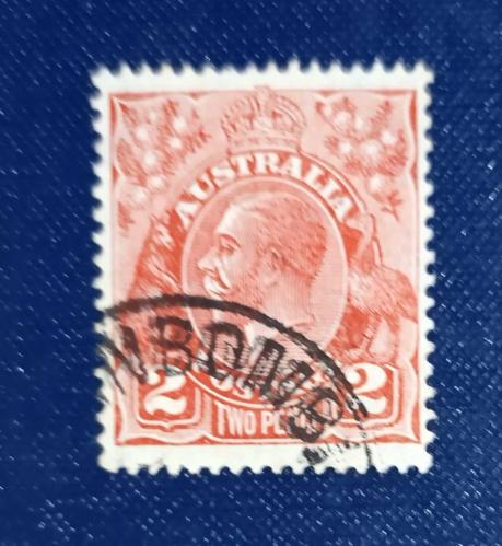 Avustralya _1915_ 1923 Kral George V _ damgalı pul