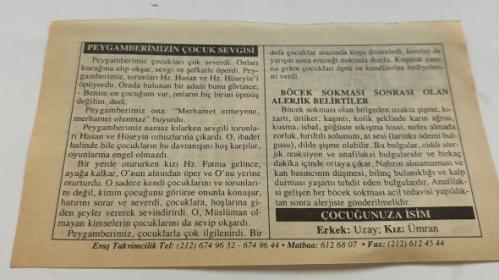 23 Şubat 2006-Orijinal Takvim Yaprağı-Doğum Günü-Söz,Nişan,Nikâh,Düğün ve Önemli Günler Hediyesi-ERAŞ Hizmet Takvimi-Ayet,Hadis (Kasım:108)-Hz.Peygamber(s.a.s.)'in Mekke'de ''Veda Hutbesi'ni İradı(M.632)-Ardahan'ın Kurtuluşu(1921)-Peygamberimizin Çocuk Sevgisi-Böcek Sokması Sonrası Olan Alerjik Belirtiler-Çocuğunuza İsim-Erkek:Uzay,Kız:Ümran