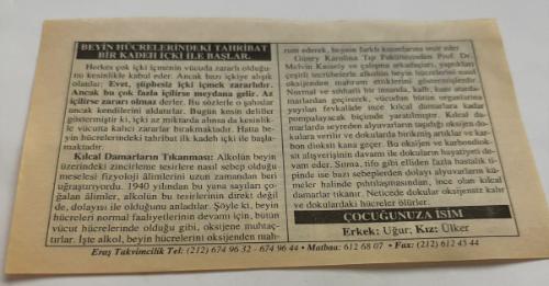 27 Şubat 2006-Orijinal Takvim Yaprağı-Doğum Günü-Söz,Nişan,Nikâh,Düğün ve Önemli Günler Hediyesi-ERAŞ Hizmet Takvimi-Ayet,Hadis (Kasım:112)-İkinci Cemre(Suya)-Beyin Hücrelerindeki Tahribat Bir Kadeh İçki İle Başlar-Çocuğunuza İsim-Erkek:Uğur,Kız:Ülker