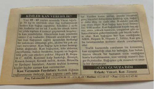 24 Mart 2006-Orijinal Takvim Yaprağı-Doğum Günü-Söz,Nişan,Nikâh,Düğün ve Önemli Günler Hediyesi-ERAŞ Hizmet Takvimi-Ayet,Hadis (Kasım:137)-Harun Reşid'in Vefatı(M.809)-Kimler Kan Verebilir?-Çocuğunuza İsim-Erkek:Yüksel,Kız:Zümrüt