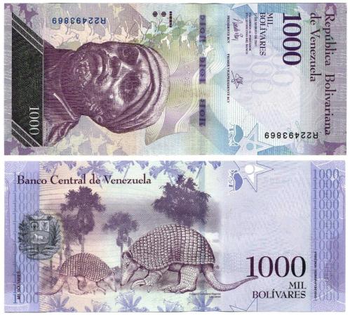 Venezuela 2017 Yılı 1,000 Bolivar Çil