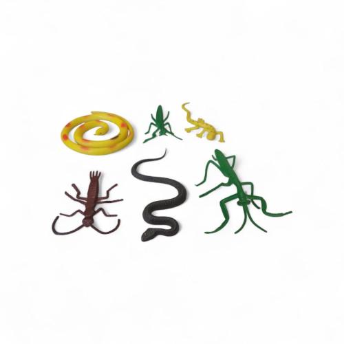 vintage merdivenaltı haşerat seti plastik 6 parça