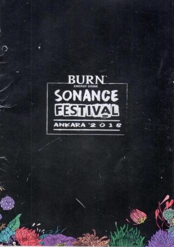 Burn Energy Drink Sonance Festival Ankara 2018 Program Kataloğu