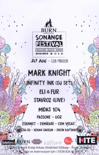 Burn Energy Drink Sonance Festival Ankara 2018 Program Kataloğu