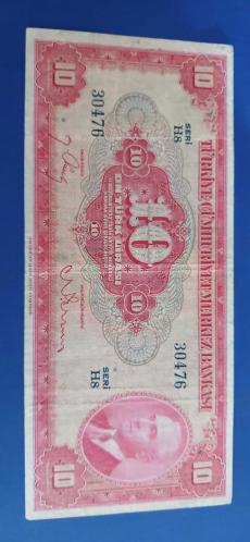 1 tertip 10 lira