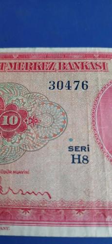 1 tertip 10 lira