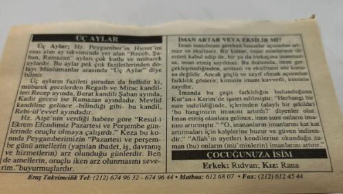 26 Temmuz 2006-Orijinal Takvim Yaprağı-Doğum Günü-Söz,Nişan,Nikâh,Düğün ve Önemli Günler Hediyesi-ERAŞ Hizmet Takvimi-Ayet,Hadis (Hızır:82)-ÜÇ AYLARIN BAŞLANGICI-Üç Aylar-İman Artar Veya Eksilir Mi?-Çocuğunuza İsim:Erkek:Rıdvan,Kız:Rana