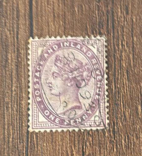 İngiltere Pulu - England Stamp - Postadan Geçmiş Pul Filateli -  Damgalı - Kraliçe Victoria Temalı Pul , 1 PARA - YABANCI PULLAR -NOSTALJİK DOĞUM GÜNÜ HEDİYESİ