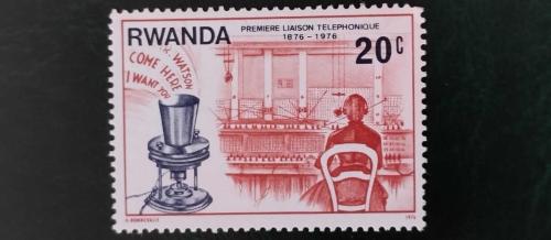 1976 YILI RWANDA telefonun icadının 100. yıl dönümü DAMGASIZ  ŞARNİYERSİZ