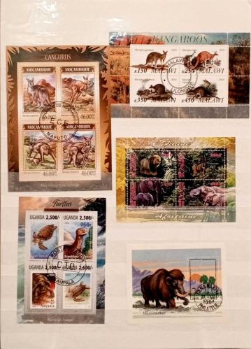LOT.64 HAYVAN TEMALI BLOK PUL LOTU 5 ADET PUL İÇERİR