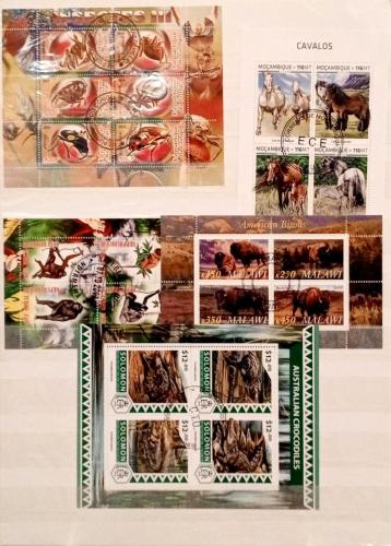 LOT.65 HAYVAN TEMALI BLOK PUL LOTU 5 ADET PUL İÇERİR