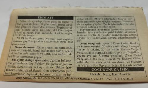 1 Eylül 2006-Orijinal Takvim Yaprağı-Doğum Günü-Söz,Nişan,Nikâh,Düğün ve Önemli Günler Hediyesi-ERAŞ Hizmet Takvimi-Ayet,Hadis (Hızır:149)-CAMİLER ve DİN GÖREVLİLERİ HAFTASI(1-7 Ekim)-Sıcakların Sona Ermesi-Ekim Ayı-Çocuğunuza İsim:Erkek:Nuri,Kız:Nuriye
