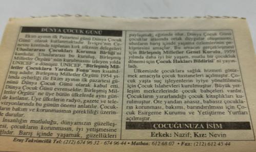 2 Eylül 2006-Orijinal Takvim Yaprağı-Doğum Günü-Söz,Nişan,Nikâh,Düğün ve Önemli Günler Hediyesi-ERAŞ Hizmet Takvimi-Ayet,Hadis (Hızır:150)-(Mülk Suresi,ayet:12)-Dünya Çocuk Günü--Çocuğunuza İsim:Erkek:Nazif,Kız:Nevin