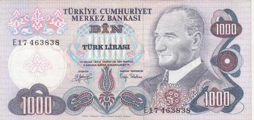 6. EMİSYO E 17 SERİSİ 1000 LİRA / ÇOK ÇOK TEMİZ (+) KONDİSYON
