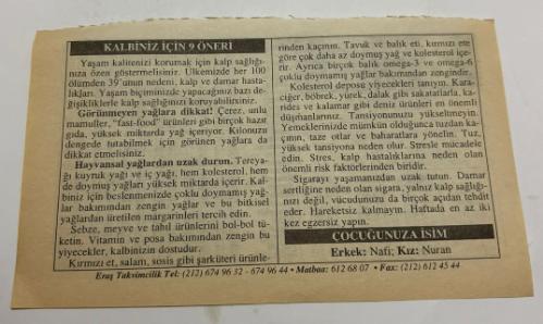 8 Eylül 2006-Orijinal Takvim Yaprağı-Doğum Günü-Söz,Nişan,Nikâh,Düğün ve Önemli Günler Hediyesi-ERAŞ Hizmet Takvimi-Ayet,Hadis (Hızır:156)-(Yüzbir Hadis,h.No.94)-Kalbiniz İçin 9 Öneri-Çocuğunuza İsim:Erkek:Nafi,Kız:Nuran