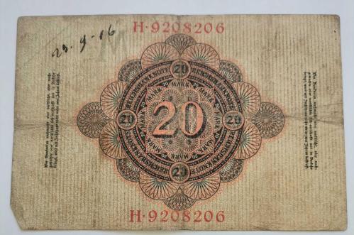 ALMANYA  1910  20  MARK