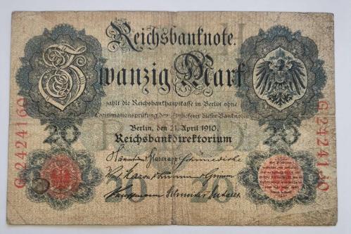 ALMANYA  1910  20  MARK