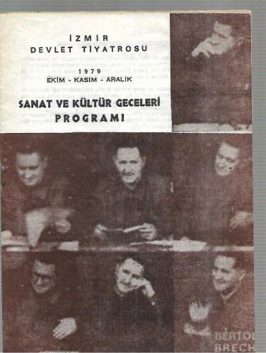 İzmir Devlet Tiyatrosu ( 1979 Ekim - Kasım - Aralık) Sanat ve Kültür Geceleri Programı