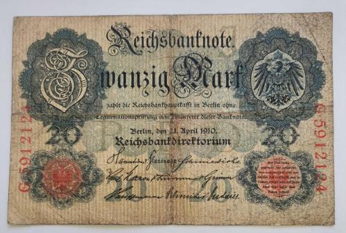 ALMANYA  1910  20  MARK
