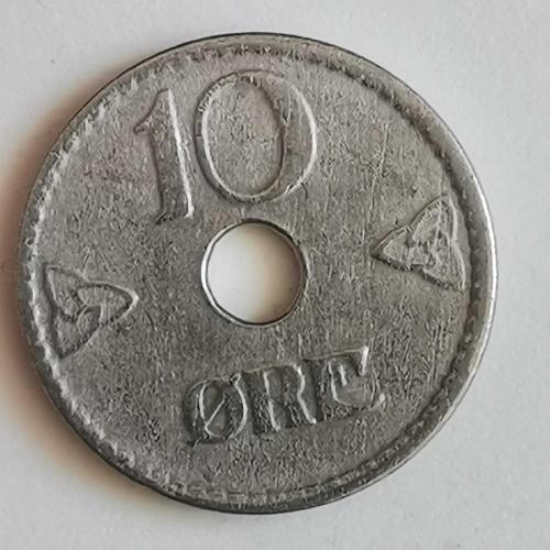 NORVEÇ  1947   10  ÖRE