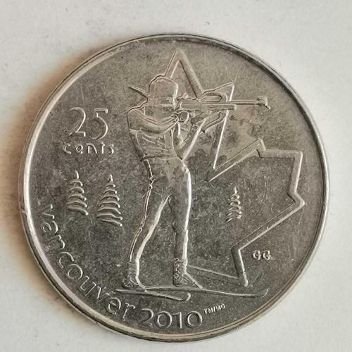 KANADA  2007   25  CENT  HATIRA   XXI Kış Olimpiyat Oyunları, Vancouver 2010 - Biatlon