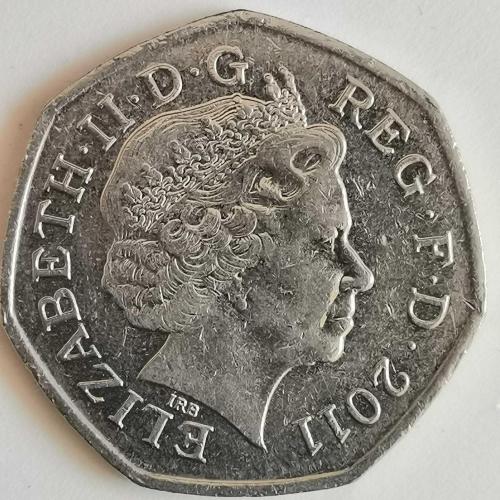 İNGİLTERE   2011    50  PENCE  HATIRA  XXX. Yaz Olimpiyatları, Londra 2012 - Taekwondo