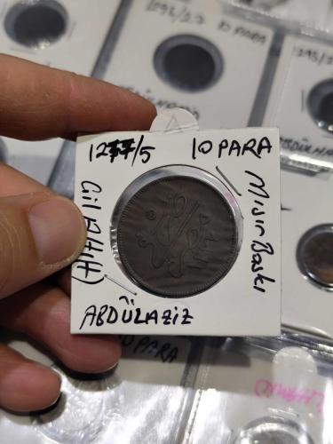 Sultan Abdülaziz 1277/5 Mısır Baskı 10 Para