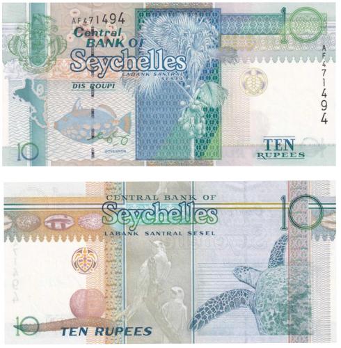 SEYŞELLER 10 RUPİ ÇİL