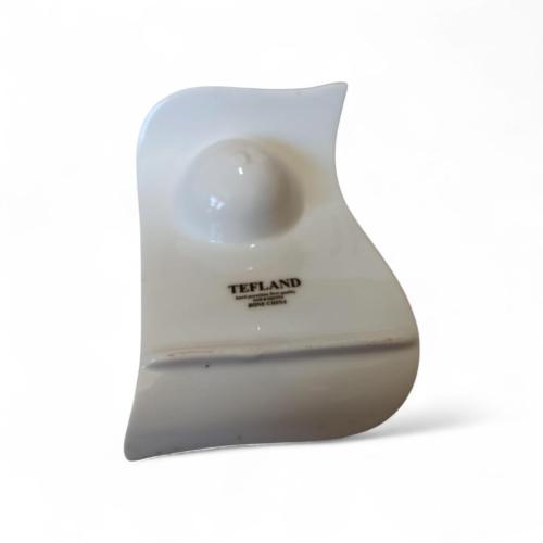 vintage Tefland ''SAM & SQUITO güllü porselen sunum ve yumurtalık seti 6 parça