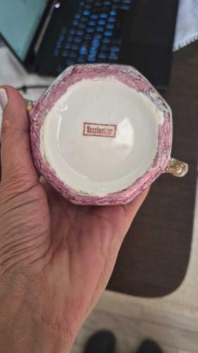 Roschuelzer Vintage Avrupa Porselen Altın Yaldızlı Şekerlik / Lokumluk – Retro Dekoratif Servis Parçası
