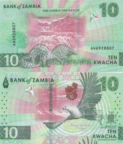 Zambiya 2024 Yılı 10 Kwacha Yabancı Kağıt Para Çil ( UNC ) Koleksiyon Para