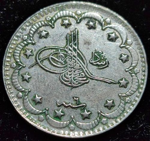 1327 - 6. Mehmed Reşad Gümüş 5 Kuruş  ÇİL