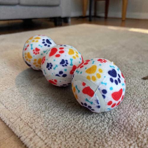 hureggo concept ''pati desenli kedi köpek oyun topu 3'lü paket