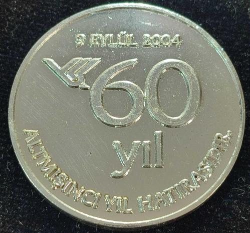 9 Eylül 2004 Yapı Kredi Bankası 60. Yıl Hatıra Madalyonu