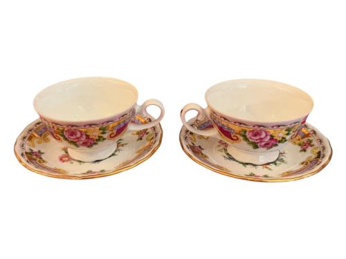 bir çift limoges fincan