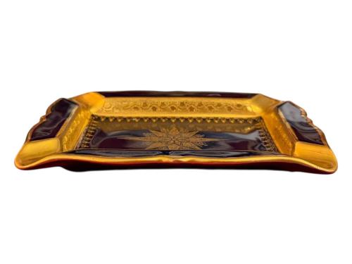 limoges el boyama porselen küllük kül tablası - 13 cm 10 cm