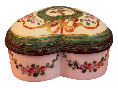 fransız el boyama mineli porselen bonboniyer - 8 cm 8 cm 4 cm