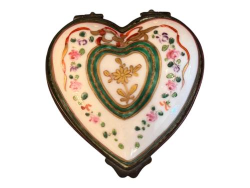 fransız el boyama mineli porselen bonboniyer - 8 cm 8 cm 4 cm