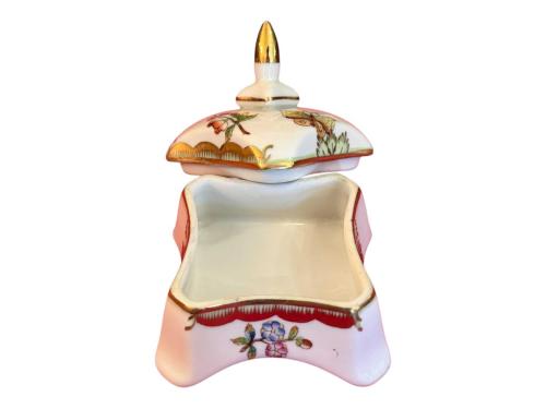 herend el boyama porselen bonboniyer - 7 cm 7 cm 8,5 cm