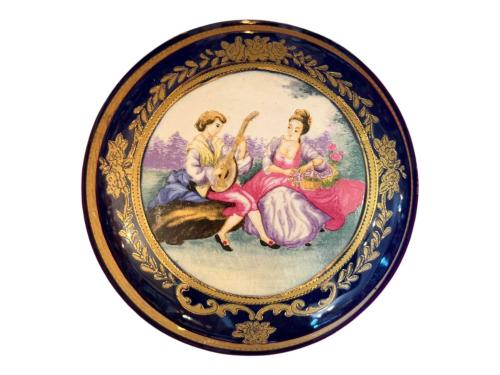 limoges el boyama büyük boy porselen bonboniyer - 17 cm 6,5 cm