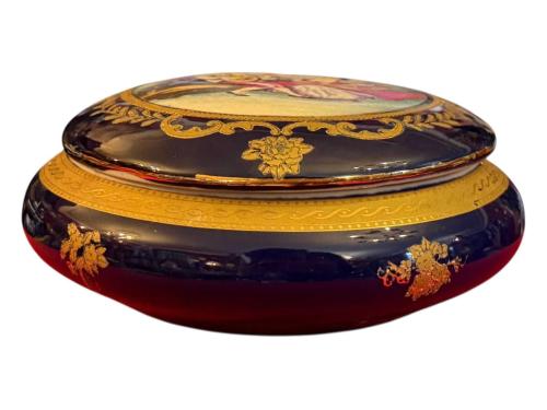 limoges el boyama büyük boy porselen bonboniyer - 17 cm 6,5 cm