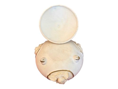 1900 başları fransız el boyama seramik bonboniyer - 13 cm 14 cm