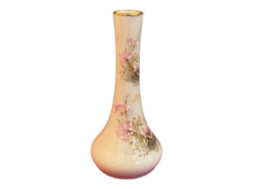 limoges el boyama minik porselen vazo - 14,5 cm 7 cm ölçülerinde