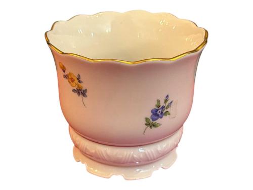 meissen el boyama minik porselen vazo - 9,5 cm 8 cm ölçülerinde