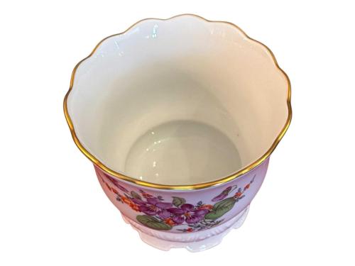 meissen el boyama minik porselen vazo - 9,5 cm 8 cm ölçülerinde