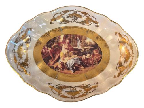 limoges porselen dekor tabağı tabak - 24,5 cm 18 cm 4 cm ölçülerinde