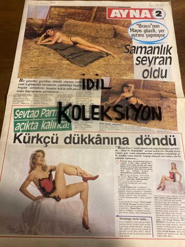AYNA 2 AKTÜELİTE VE MAGAZİN GAZETESİ - DOĞUM GÜNÜ HEDİYESİ (TURKİSH - NEWSPAPER) - 20 MAYIS 1987 - TAM TAKIM 4 SAYFADIR -Sevtap Parman-Semira Aşkın-Perihan Savaş-Seda Sayan-Yılmaz Zafer-Sevval Taner-Burcin Orhon-Sabire Köseoğlu-Oya Köseoğlu-Cengiz Erel-Erol Köseoğlu-Merih Üveyik-Tahir Yaman-Erdinç Güneş-Tülin Güneş-Okan Güneş-Deniz Çolak-Nur Hekimci-Metfun Hekimci-Pınar Erdoğan-Saim Bey-Erdoğan Demirören-Elvan Özal-Deniz Karaahmet-Lale Özdemiroğlu-Semra Rap-Nesrin İlter-Nedret Taciroğlu-Çiçek Çetinoğlu-Hülya Aşık-Figen Çakmak-Naz Bozok-Can Midilli-Sakıp Sabancı-Cemil İpekçi-Kemal Gülman-Serra Dedehayır-Ayhan Gürel-Nurdan Cornelius-John Cornelius-Sevtap Parman açıkta kalınca!-Kürkçü dükkanına döndü-Bizim düğün ne zaman-Kim bilir ne zaman?-Yazıklar olsun-Aile arasında-İki mutluluk bir arada…-Damatlığa ilk adım-Mutlu Dakikalar-Yorgunluk çıkardılar-Güzel kardeşler-Fırsattan istifade-Grafika Lintaş doğdu-Her şey Türk kadını için-Yüzleri gülüyor-214’üncü kuruluş balosu-Dedikodu-Balayı için M